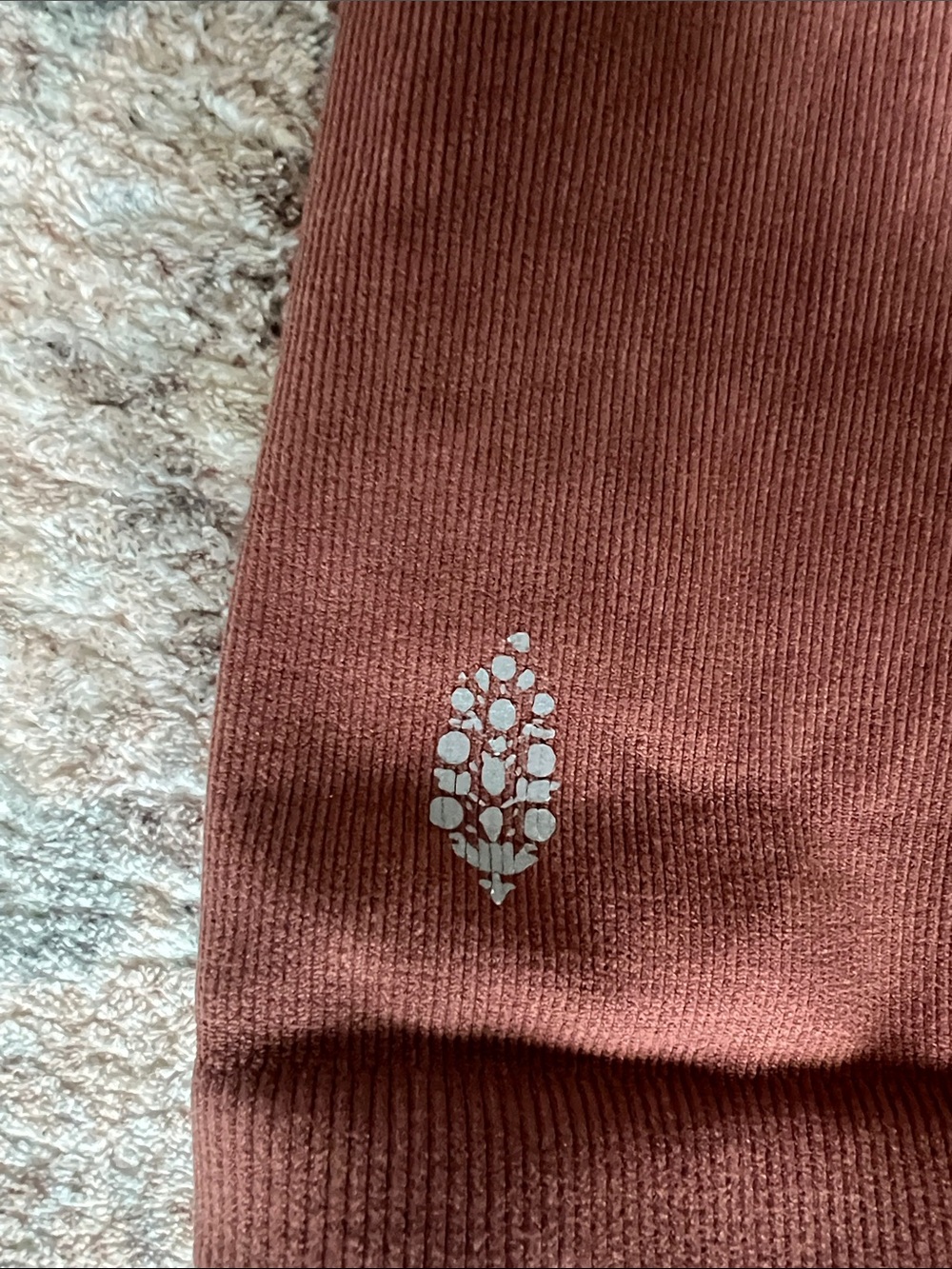 FP Movement Ribbed High Neck Tank - Rust Brown - Picture 3 of 4